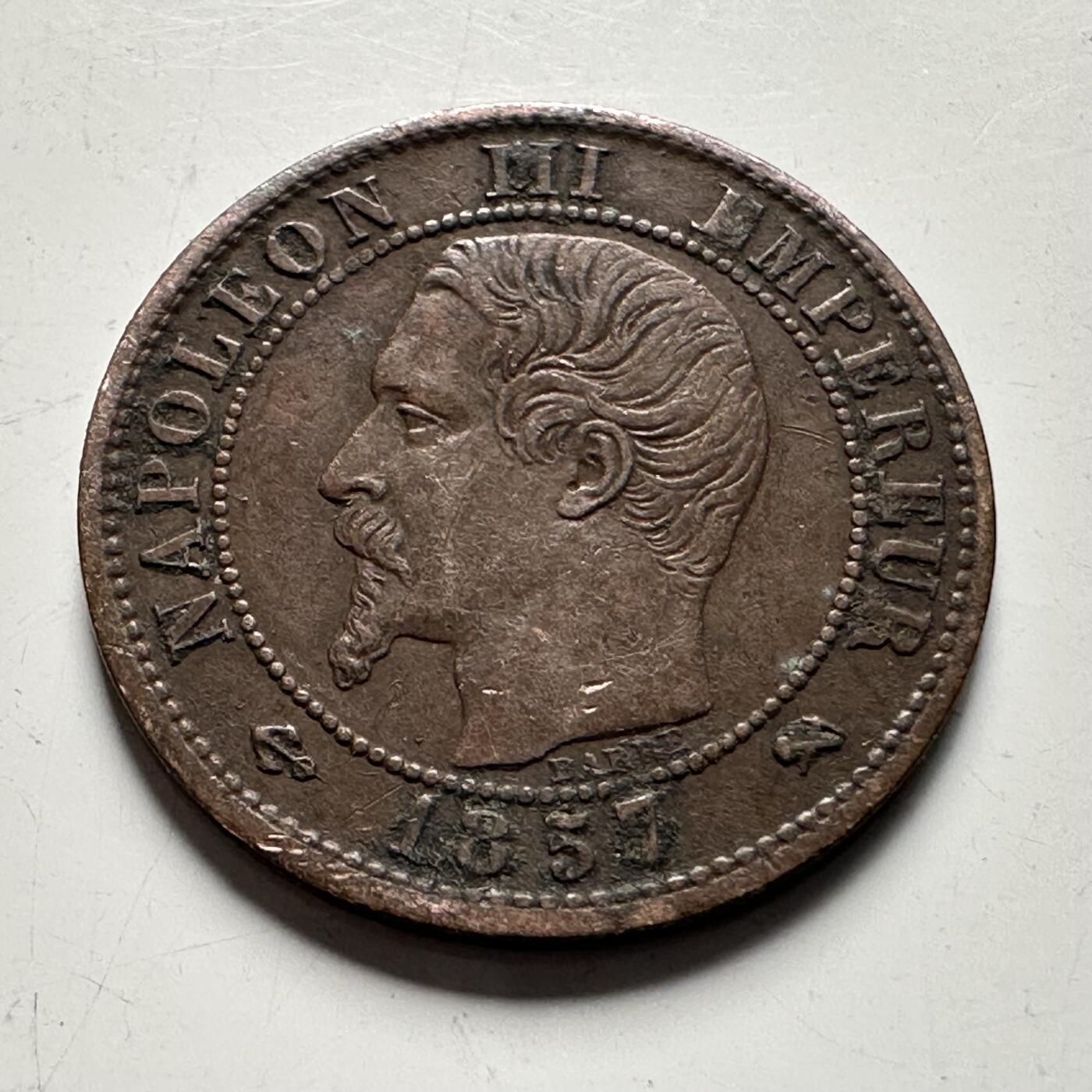 🌹外币初藏🌹🐯2026年第28场   每周二四六晚8️⃣点 接代拍 法国1857年拿破仑三世 一分