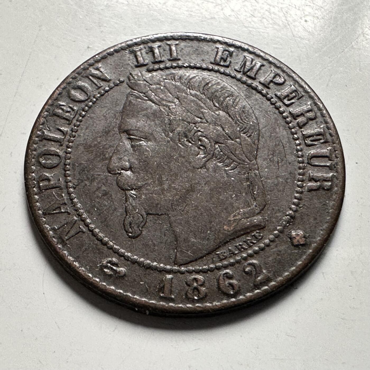 🌹外币初藏🌹🐯2026年第28场   每周二四六晚8️⃣点 接代拍 法国1862年拿破仑三世 一分