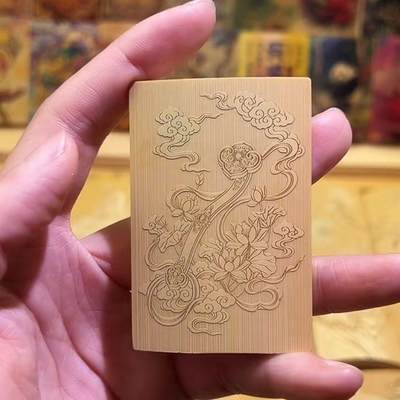 听雨轩（75）竹牌专场 - 留青工艺竹牌手把件4*6cm  如意