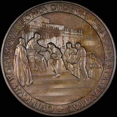 【雨安】【直播拍卖】【第0127期-裸币套币】2026-03-13 周五 19:30 (金价1140, 银价21.50) - [徽章奖章] Vatican [章] 梵蒂冈 1956年 庇护十二世 铜章 44mm