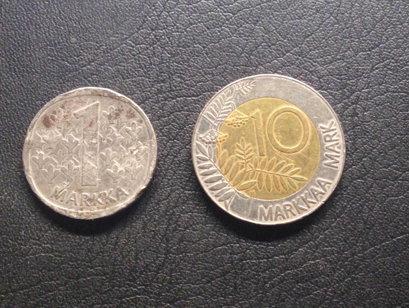 荟藏特别场次第七期——“社长的钢镚堆” 芬兰硬币批量两个 1+10马克