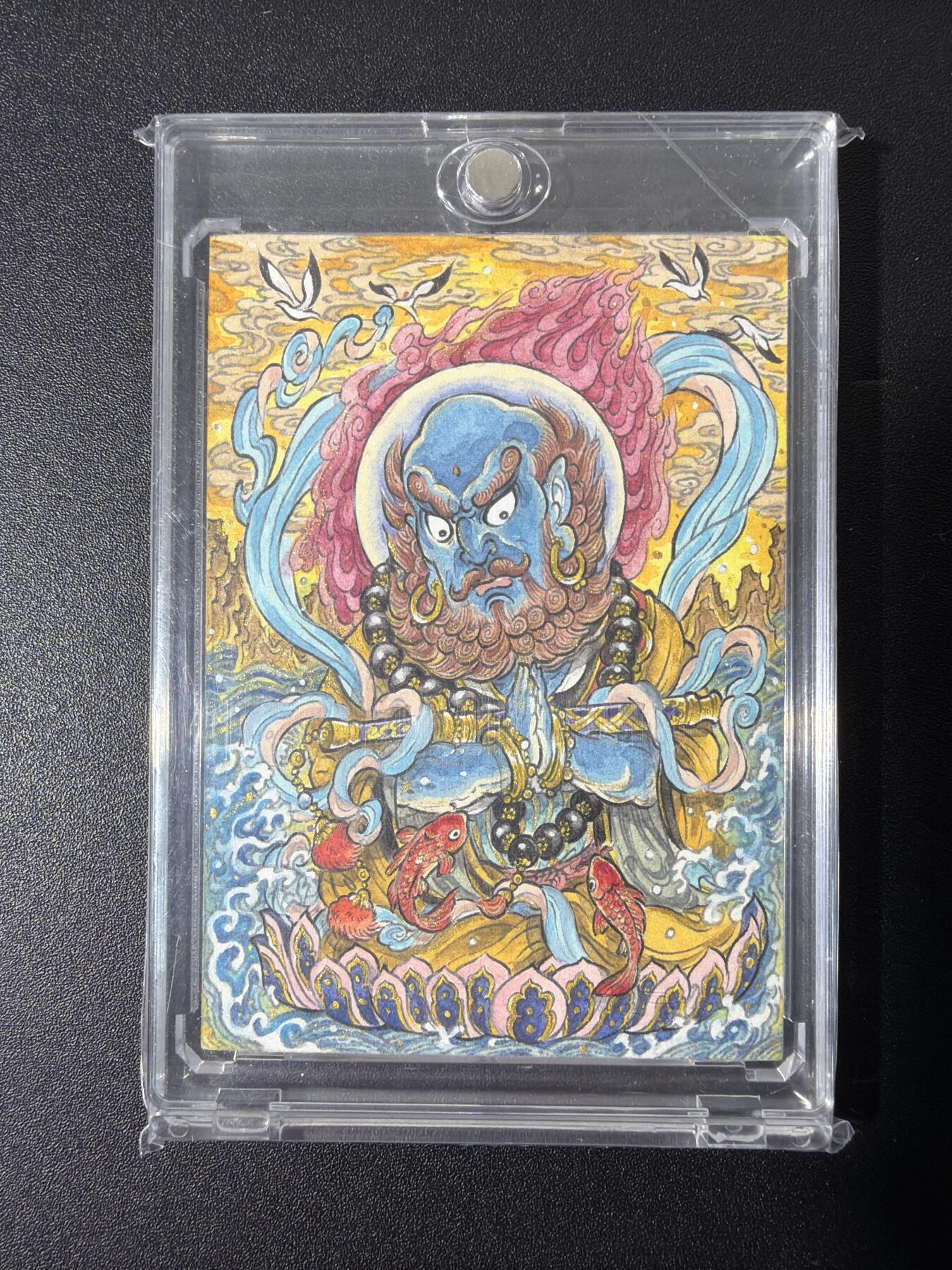 NO.27 好又多金牌大场，每周一站式配齐，方便凑单！（周6晚9点截拍，卖家送拍0抽成！） 【1/1手绘卡】山丘老师手绘 金身罗汉沙悟净 实物非常惊艳 【心似琉璃无垢染，降妖宝杖镇凶顽】