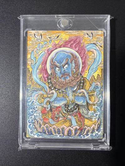 NO.27 好又多金牌大场，每周一站式配齐，方便凑单！（周6晚9点截拍，卖家送拍0抽成！） - 【1/1手绘卡】山丘老师手绘 金身罗汉沙悟净 实物非常惊艳 【心似琉璃无垢染，降妖宝杖镇凶顽】