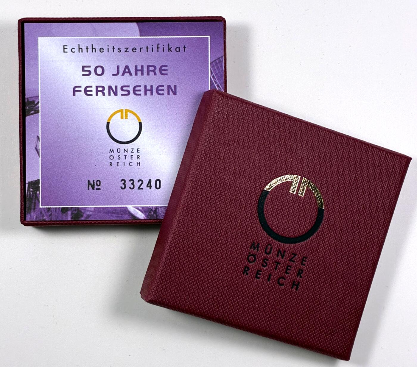 【雨安】【直播拍卖】【第0127期-裸币套币】2026-03-13 周五 19:30 (金价1140, 银价21.50) [现代装帧] Austria 欧元 奥地利 25欧元 2005年 电视技术发展50年 铌芯银币