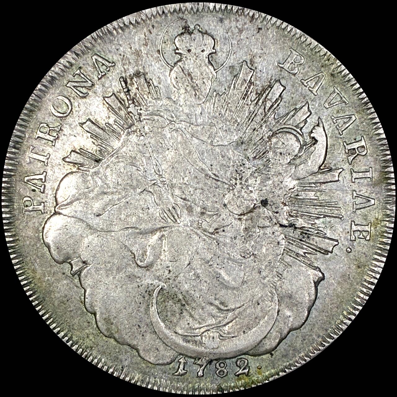 【雨安】【直播拍卖】【第0127期-裸币套币】2026-03-13 周五 19:30 (金价1140, 银价21.50) [裸币德国] Germany 德国 德意志 1泰勒 Bavaria巴伐利亚 KM#0563 卡尔·特奥多尔.圣母抱婴 1782年