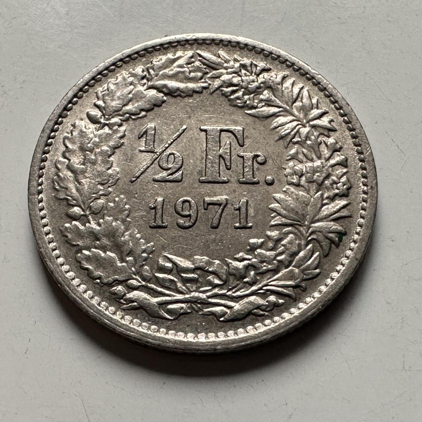 🌹外币初藏🌹🐯2026年第28场   每周二四六晚8️⃣点 接代拍 瑞士1971年1/2法郎