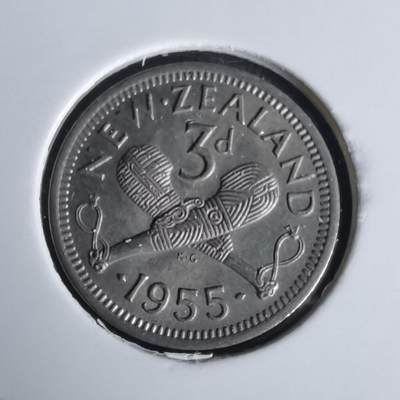 沼泽如烟--第1020场 - 新西兰1955年3便士