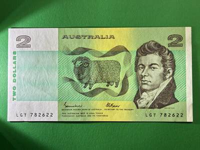 咖啡豆•收藏 2026年Mar_19th世界各国纸币拍卖 - 澳大利亚 1974-1985年 2元 全新UNC 外国 大洋洲纸币