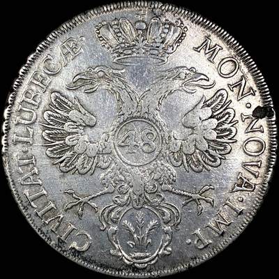 【雨安】【直播拍卖】【第0127期-裸币套币】2026-03-13 周五 19:30 (金价1140, 银价21.50) - [裸币德国] Germany 德国 德意志 Lubeck吕贝克 48先令 1752年