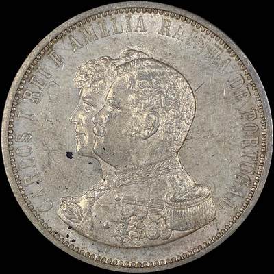 【雨安】【直播拍卖】【第0127期-裸币套币】2026-03-13 周五 19:30 (金价1140, 银价21.50) - [裸币各国] Portugal 葡萄牙 Kingdom 十进制 发现印度 1000里斯 KM#539 1898年