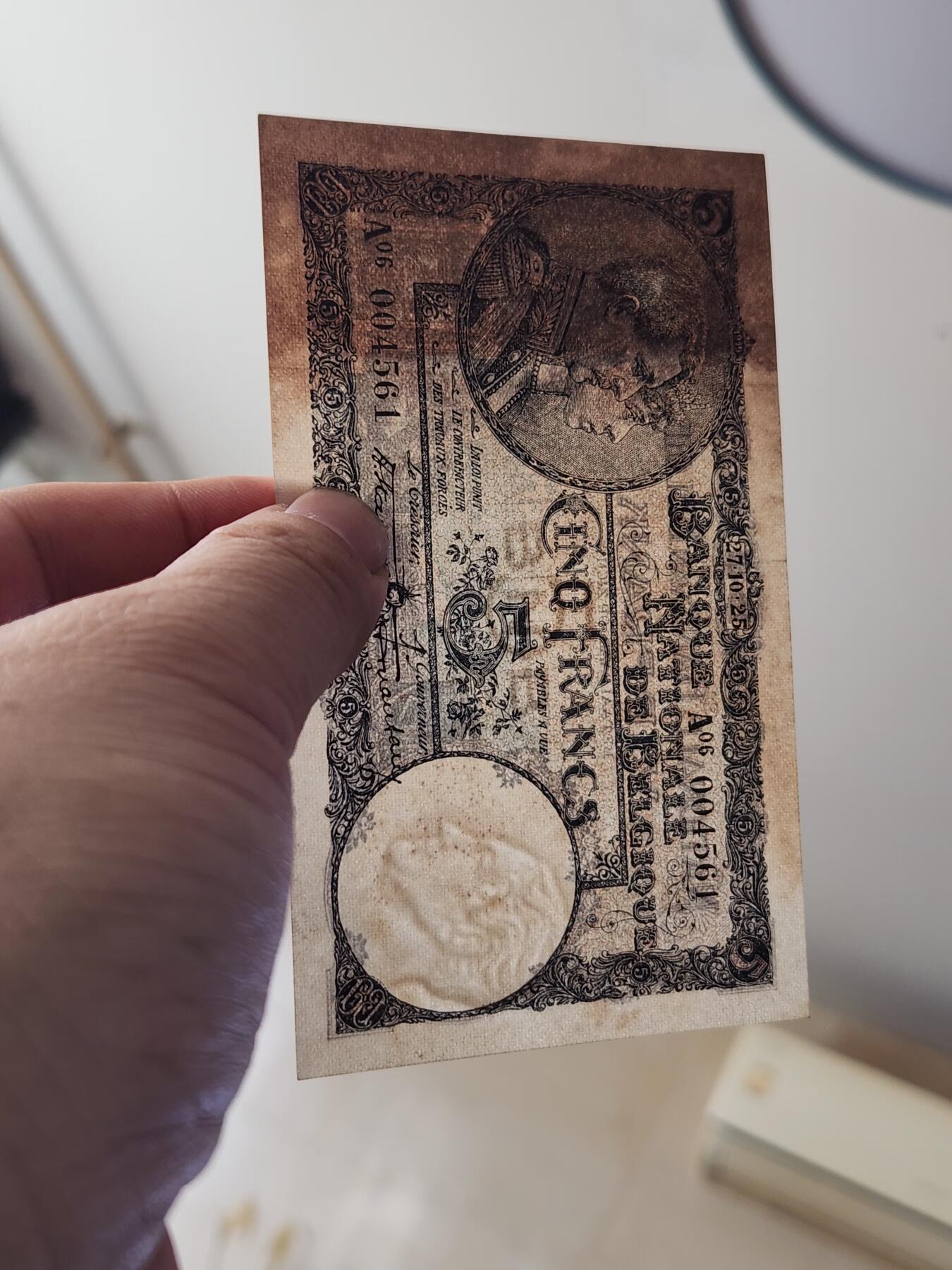 3月14号晚上8点 外国纸币自动截拍第38场 比利时近新极美品原始墨重