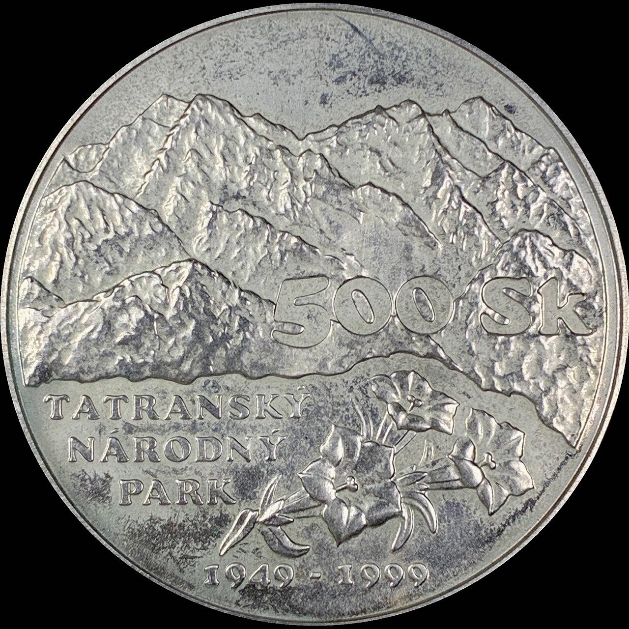 【雨安】【直播拍卖】【第0127期-裸币套币】2026-03-13 周五 19:30 (金价1140, 银价21.50) [现代裸币] Slovakia 斯洛伐克 500克朗 1999年 国家公园 [33.63克,  0.925银]