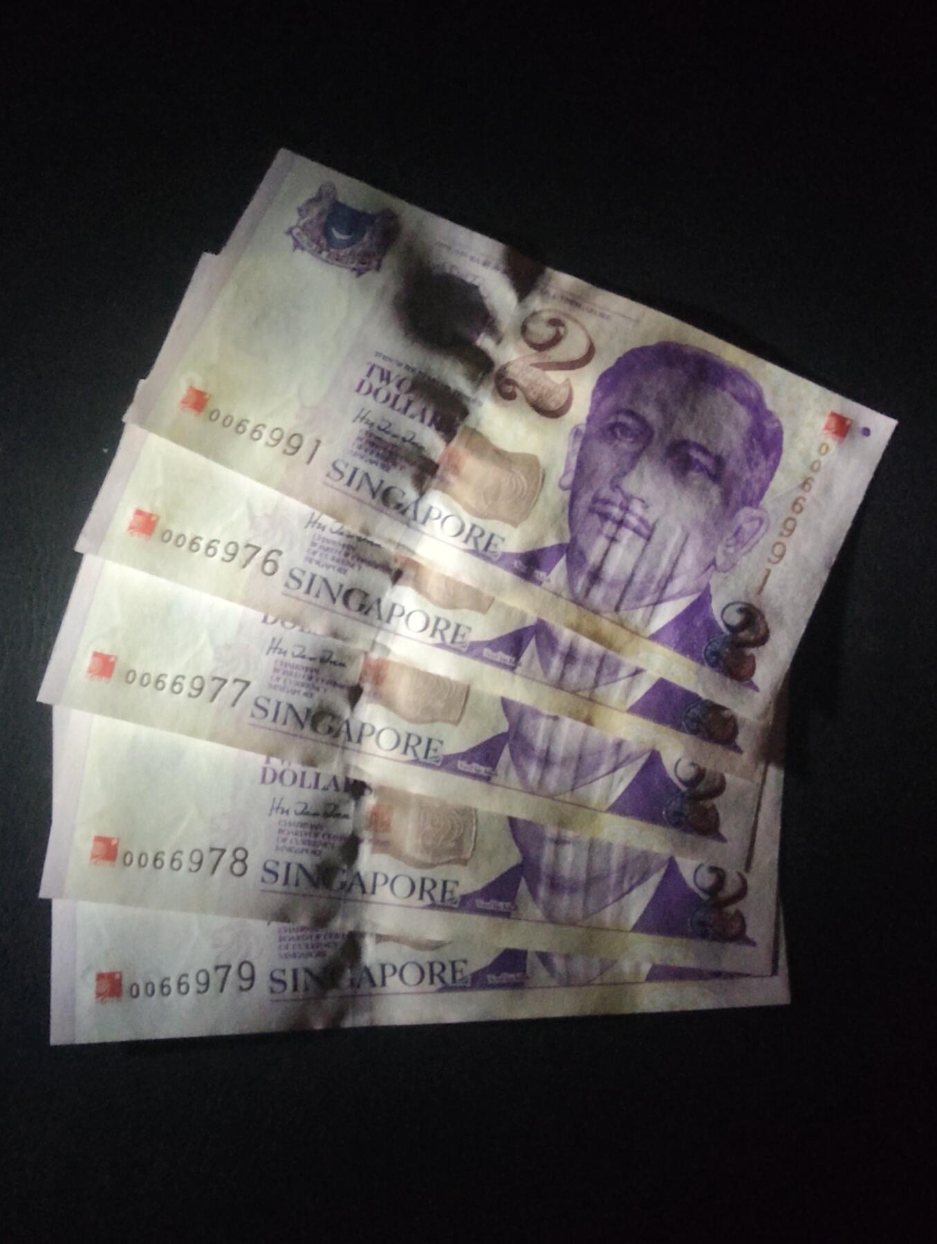 2026三月第二期，总219期 新加坡2000年新千年2元纪念钞批量五张UNC微潮