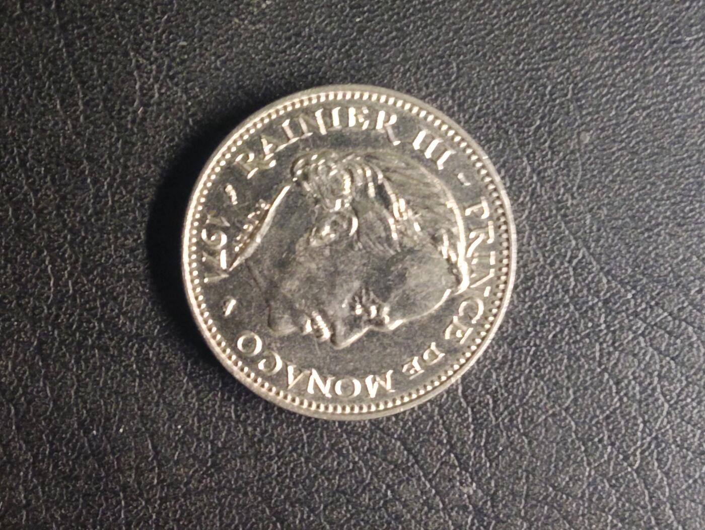 荟藏特别场次第七期——“社长的钢镚堆” 摩纳哥1971年5法郎 拉尼尔三世大公头像 稀有的品种