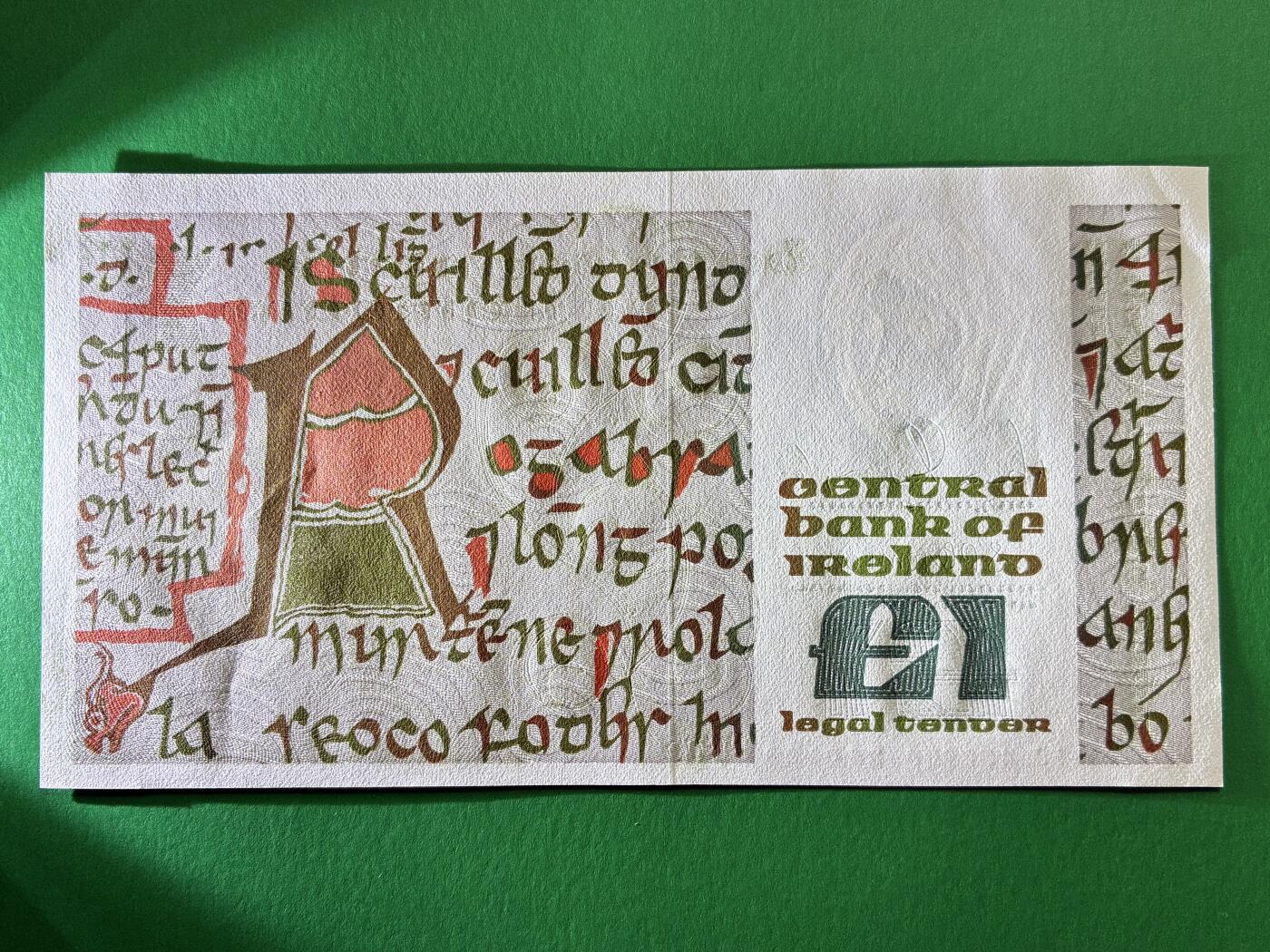 咖啡豆•收藏 2026年Mar_19th世界各国纸币拍卖 爱尔兰 1988年 1镑 全新UNC 外国 欧洲纸币