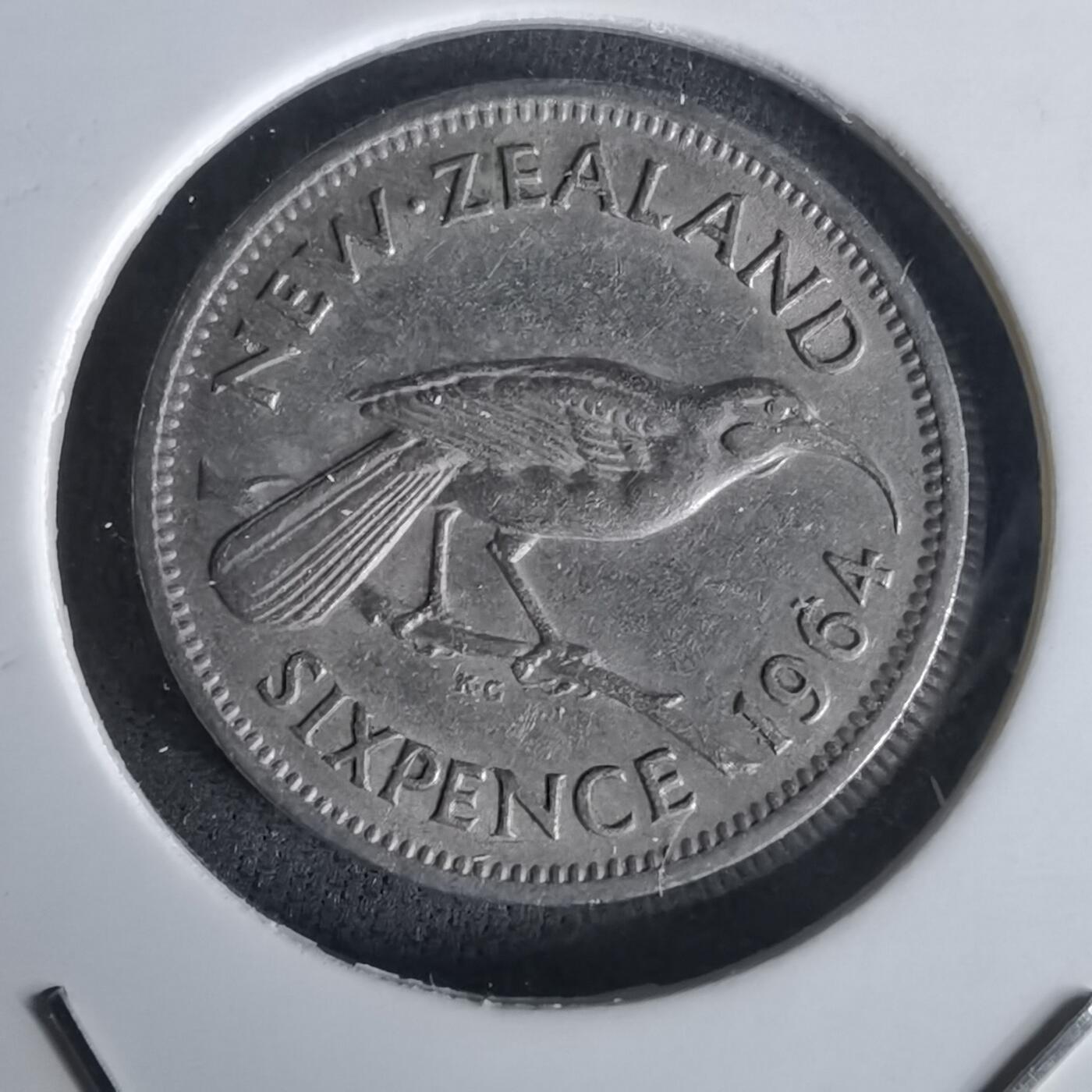 沼泽如烟--第1020场 新西兰1964年6便士