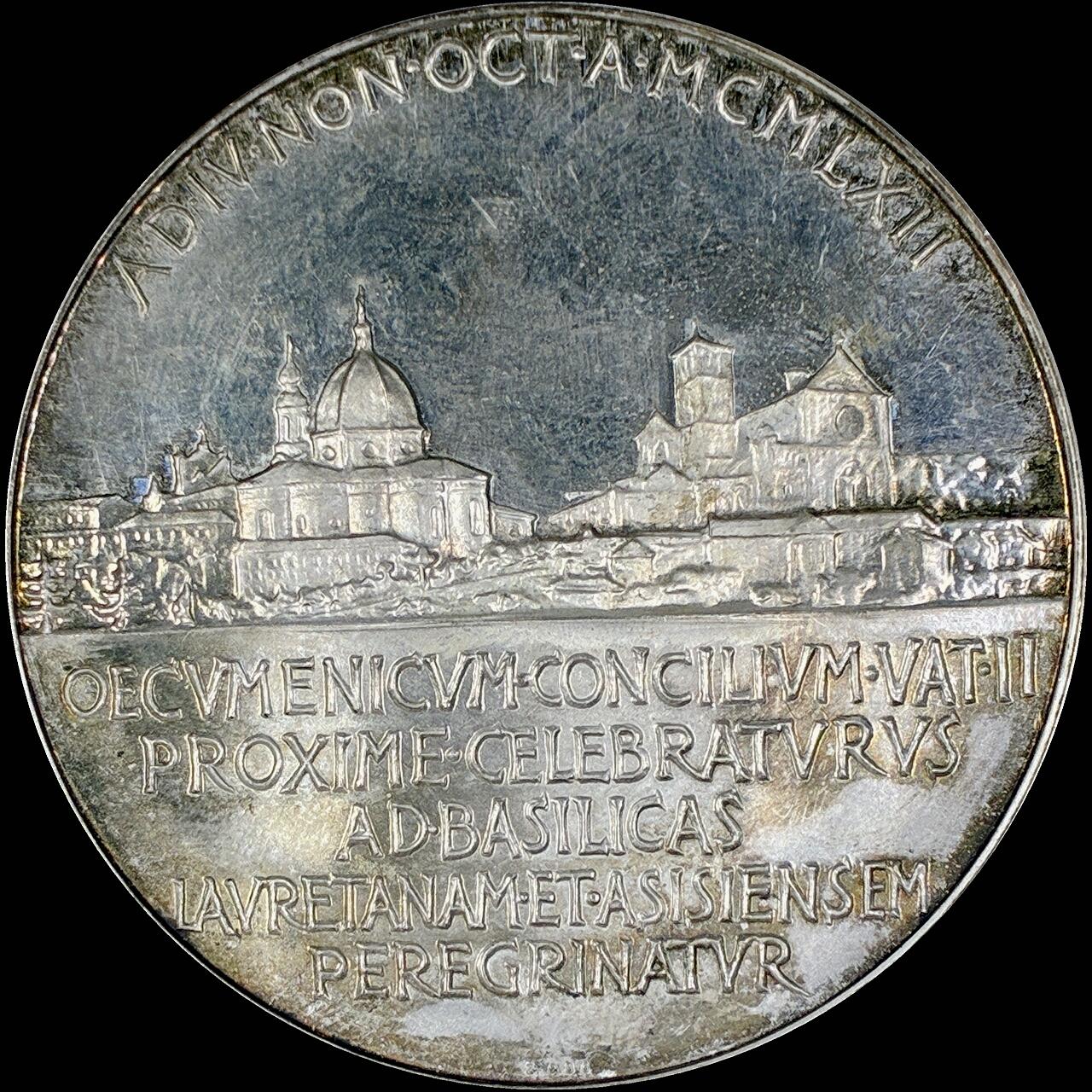 【雨安】【直播拍卖】【第0127期-裸币套币】2026-03-13 周五 19:30 (金价1140, 银价21.50) [徽章奖章] Vatican [章] 梵蒂冈 1963年 若望二十三世 银章 39.8克, 44mm