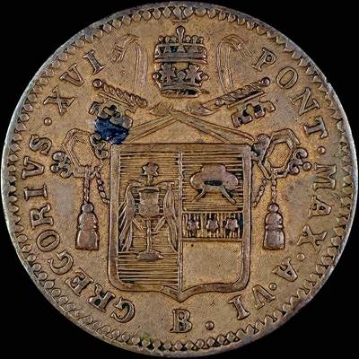 【雨安】【直播拍卖】【第0127期-裸币套币】2026-03-13 周五 19:30 (金价1140, 银价21.50) - [裸币各国] Vatican 梵蒂冈 1836年 铜币