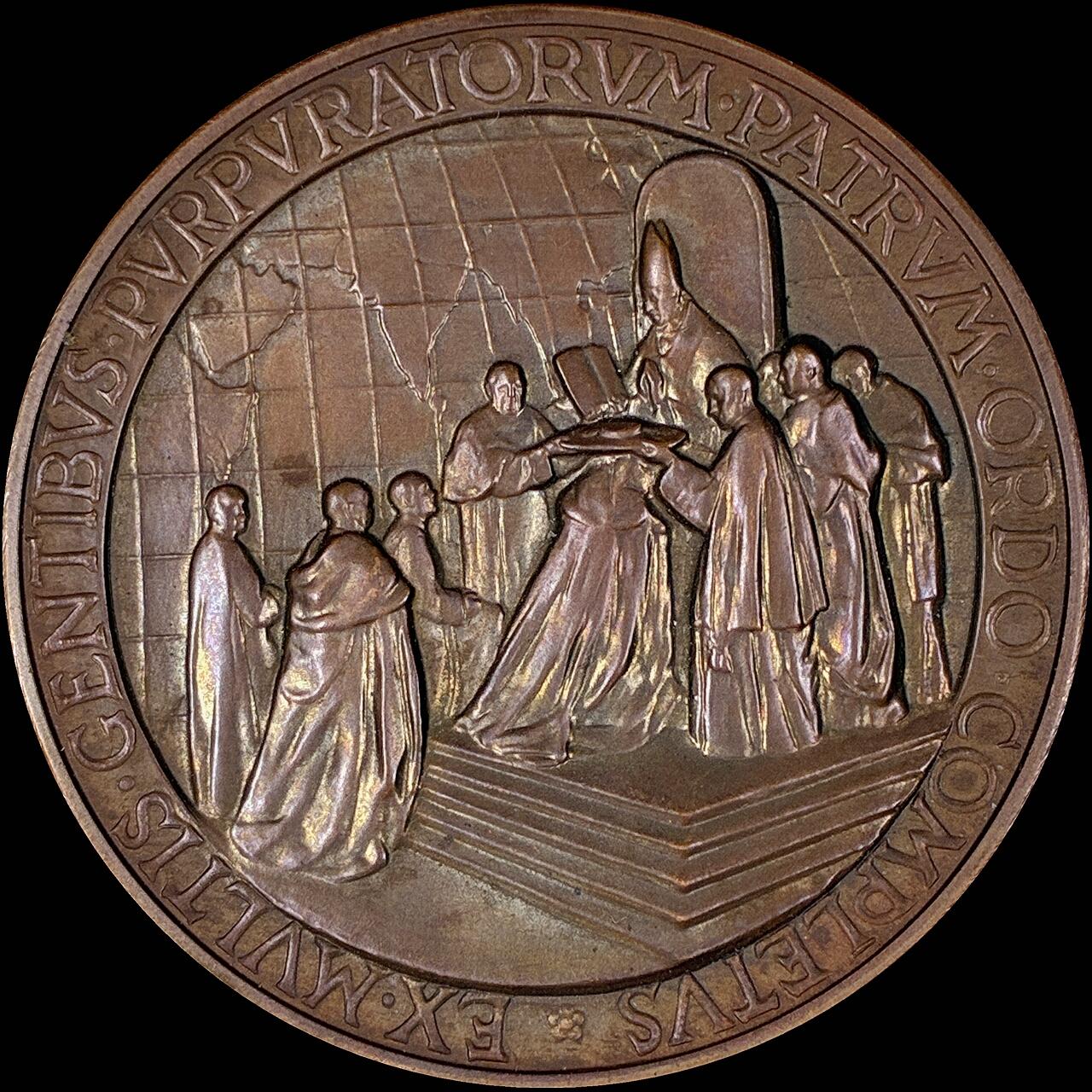 【雨安】【直播拍卖】【第0127期-裸币套币】2026-03-13 周五 19:30 (金价1140, 银价21.50) [徽章奖章] Vatican [章] 梵蒂冈 1953年 庇护十二世 铜章 44mm