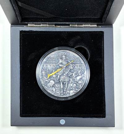 【雨安】【直播拍卖】【第0127期-裸币套币】2026-03-13 周五 19:30 (金价1140, 银价21.50) - [现代装帧] Niue 纽埃 5元 2023年 张飞 复古 [发行量500][62.20克,  0.999银]