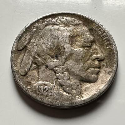 🌹外币初藏🌹🐯2026年第28场   每周二四六晚8️⃣点 接代拍 - 美国1926年印地安牦牛五分