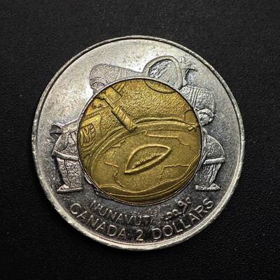 【淘币小摊】实时拍第八百八十拍   散币场    每周一统一发货 - 加拿大1999年2元双色纪念币