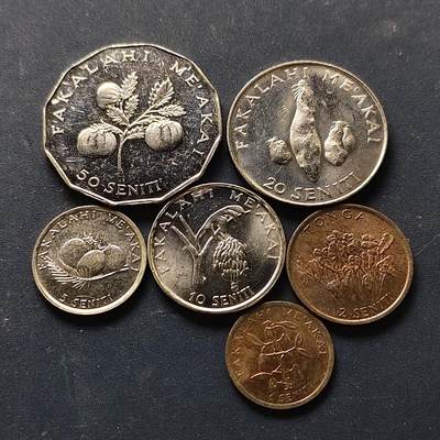 【全场包邮】纯粹捡漏拍512场 - 汤加1996-2002年6枚FAO套币