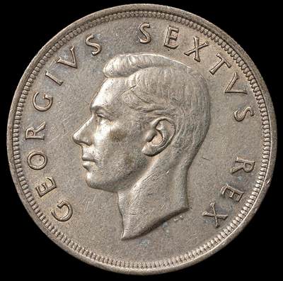 修遠堂世界钱币第107期 - 1952年南非-开普敦发现300周年5先令大银币 28.29g，50%银