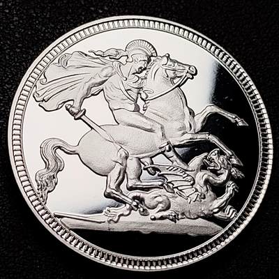 泉币菌-第209场-拍品多 请提前出价 - 圣乔治屠龙 维多利亚女王 纪念品 40×3mm  致敬经典