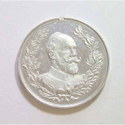 德国安哈特1896年 腓特烈一世高浮雕精制大铝章 40MM - 德国安哈特1896年 腓特烈一世高浮雕精制大铝章 40MM