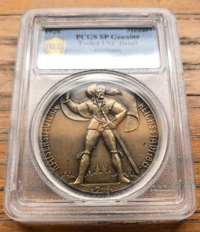 凡希社世界钱币微拍第三百二十一期 - 1926魏玛德国凯撒斯劳滕建城650周年纪念铜章PCGS-UNCD