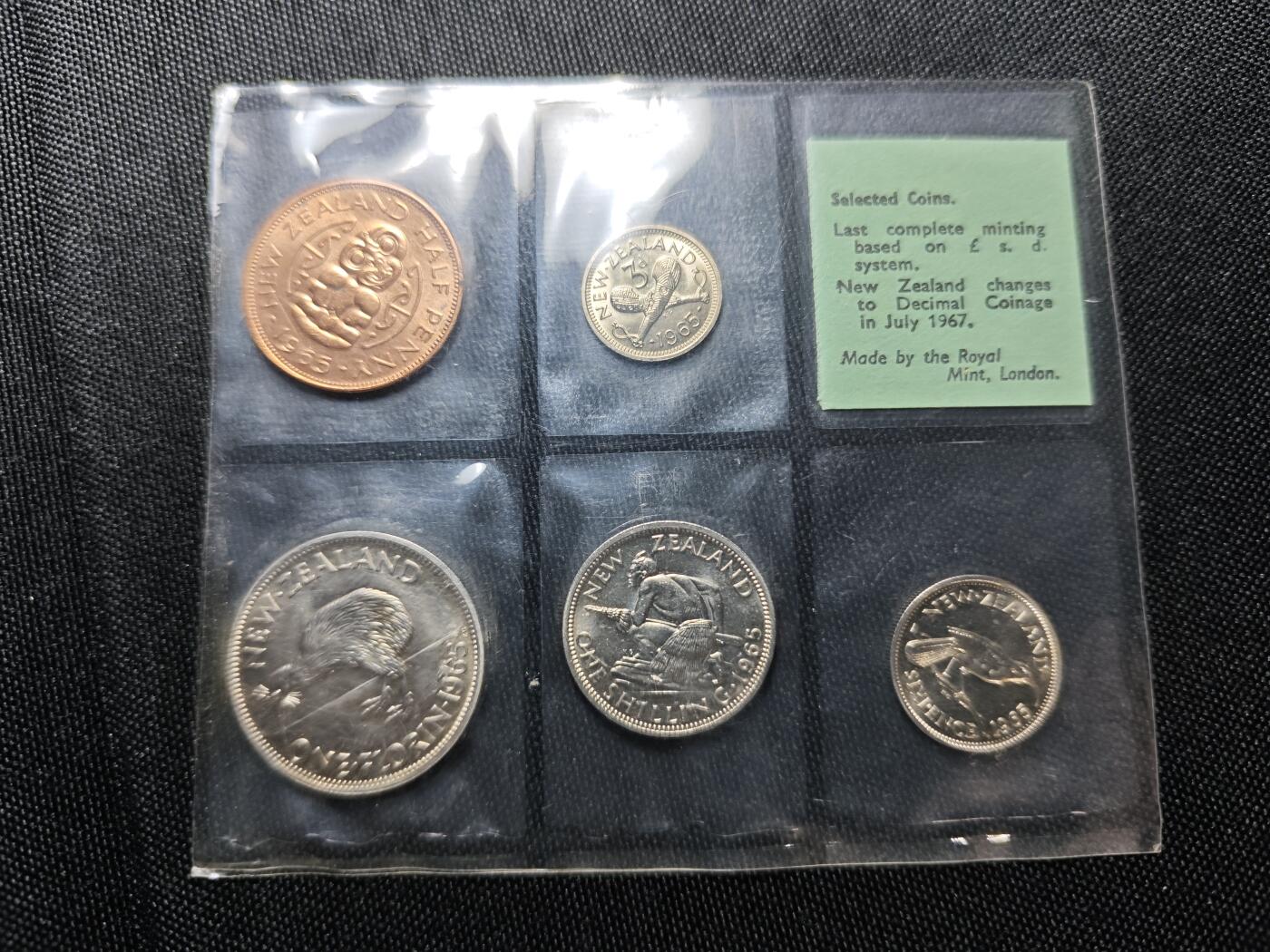 KK钱币收藏小铺   套币专场 2月预留时间 周末发货  1965新西兰大小面值一组 好品