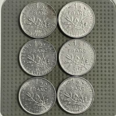 2026年第35场各国散币拍卖（总第185场） - 法国1/2法郎6枚