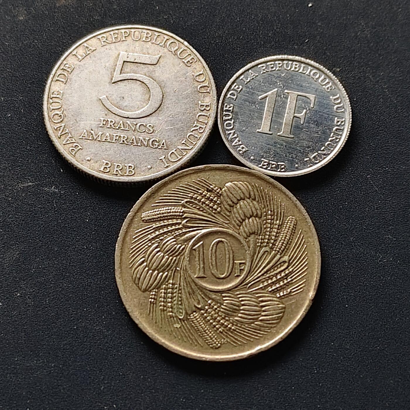 【全场包邮】纯粹捡漏拍512场 布隆迪1971-1993年3枚套币