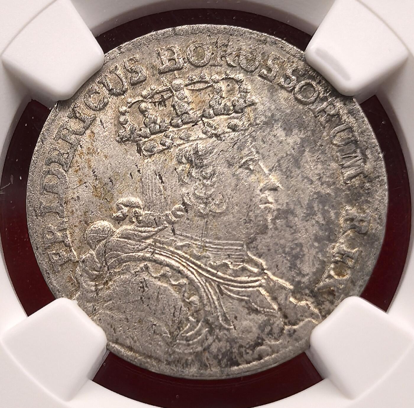 凡希社世界钱币微拍第三百二十一期 1755B德国普鲁士6Gros银辅币NGC-MS62