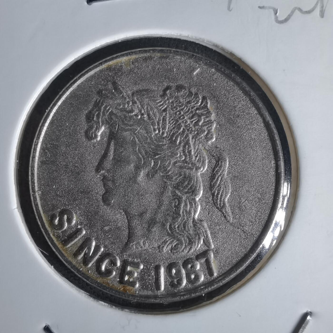 沼泽如烟--第1022场 这是一枚 eBay 纪念代币（非流通货币）   这不是法定货币，而是一枚为纪念 eBay 平台诞生而制作的金属纪念章/代币。