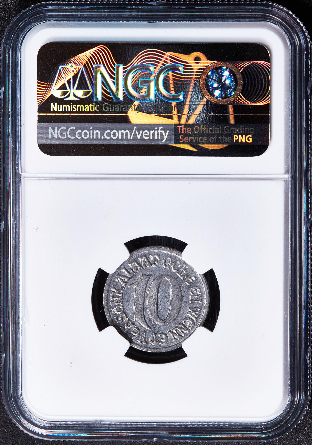 【俄甄集藏】2026年(049)03-18星期三 晚 19:30 全场包邮 德国1920年紧急时期亚琛咆哮狮造像10芬尼铁币，NGC MS64，转光品相，状态一流，保存难得