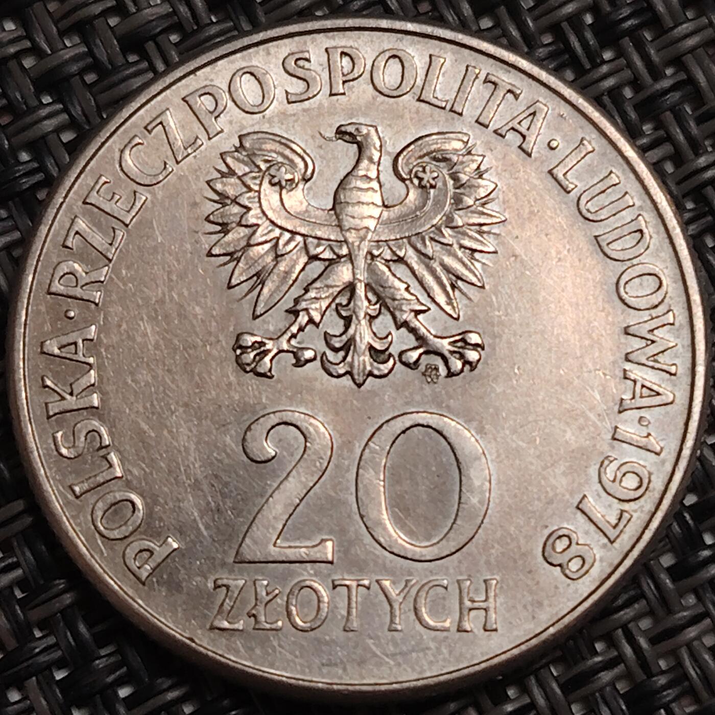 布加迪🐬～世界钱币(上海)🌾第 282 期 /  各国套币和散币 波兰🇵🇱 1978年 20兹罗提