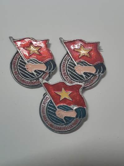 韵星假日军品类拍卖第46期 -- Rimey Holidays Militaria Auction 46 - 越南社会主义共和国共青团团徽三枚