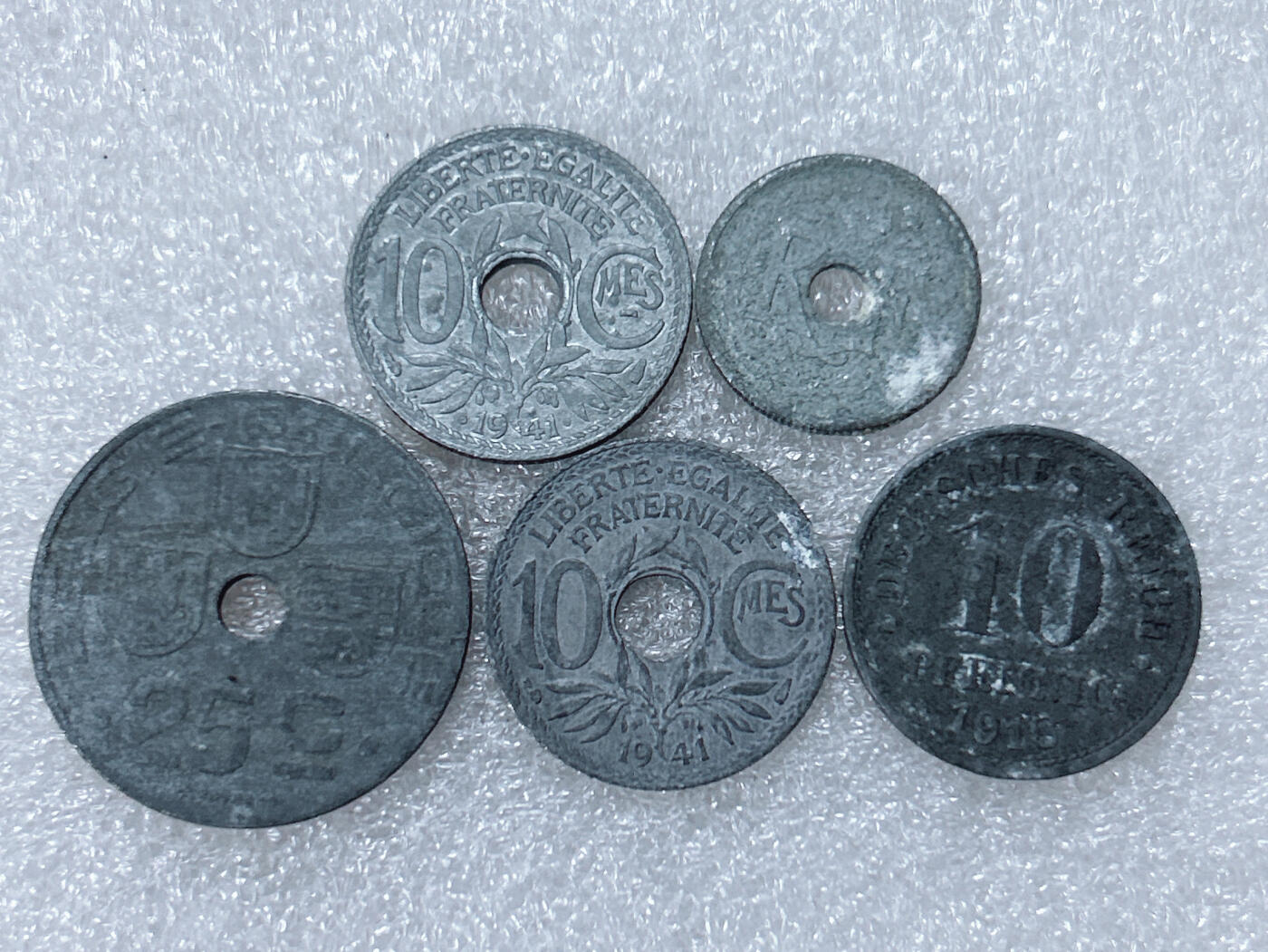 第一海外回流一元起拍收藏 散集专场  第302期 锌币一组 5枚