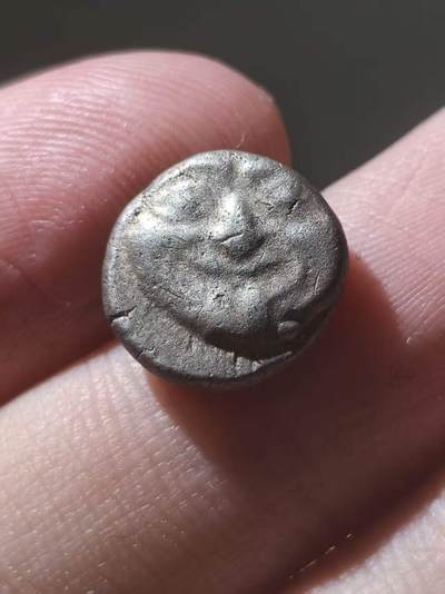 星盘世界钱币拍卖 - 古希腊帕里翁 美杜莎银币 3.21克