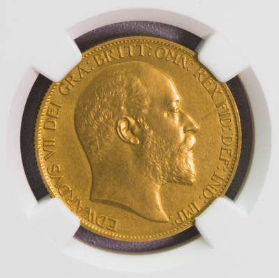 NGC-PF62MATTE 1902英国爱德华7世2磅马剑金币 - NGC-PF62MATTE 1902英国爱德华7世2磅马剑金币