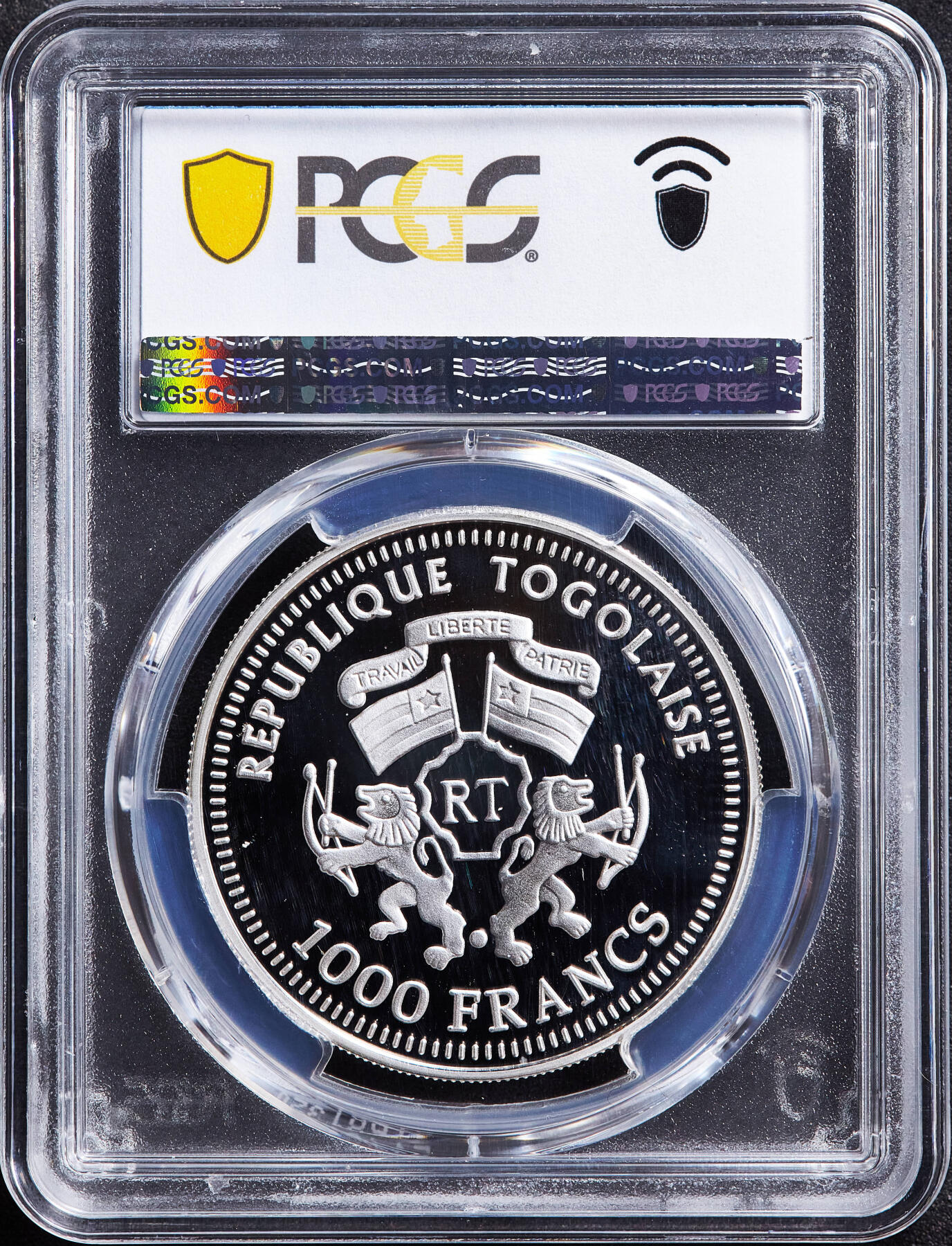 【俄甄集藏】2026年(049)03-18星期三 晚 19:30 全场包邮 多哥2005年野生动物系列-维氏冕狐猴1000法郎精制银币，PCGS PR69DC，重20克，999银，稀少品种