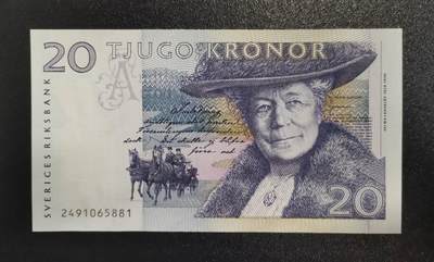 《艾美收藏》第236期-3.15周日外币畅拍 - 瑞典1992年20克朗UNC左下角极轻微压痕 初版 骑鹅