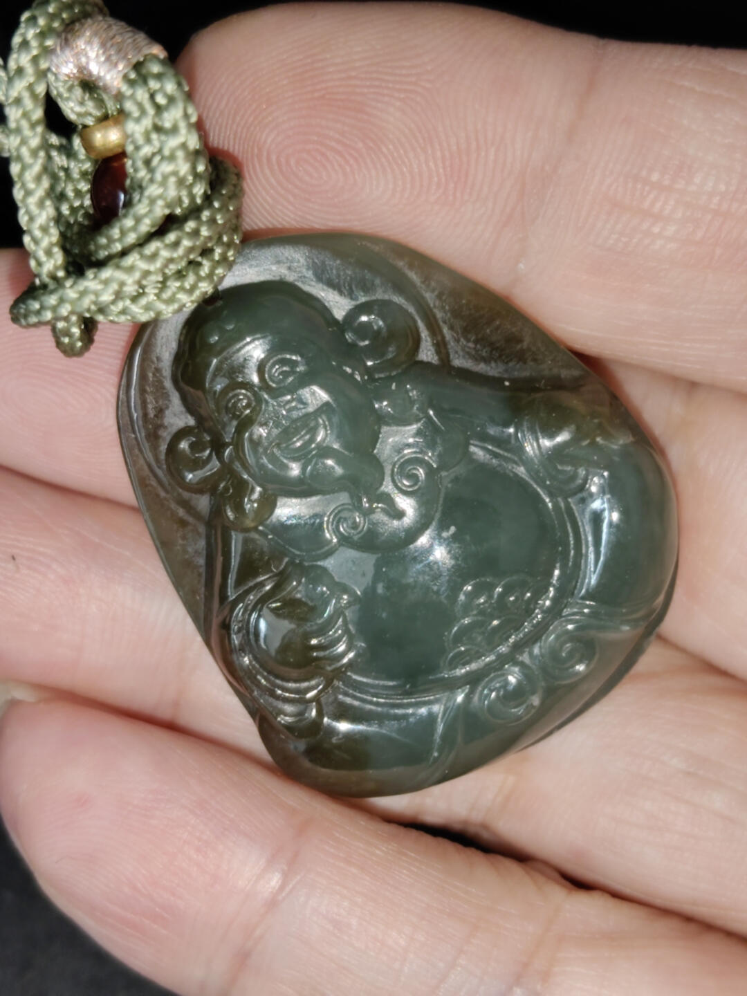 猩哥外币小铺➨【第221场】 新疆和田玉财神挂件，19克
