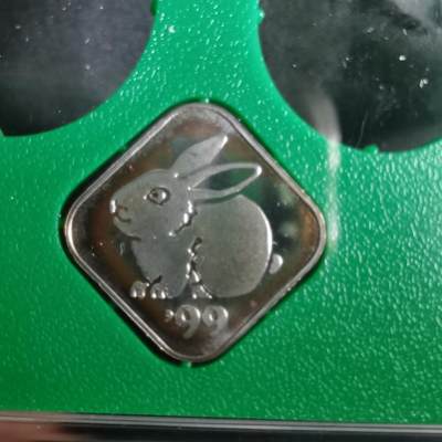 沼泽如烟--第1022场 - 1999兔年生肖章纯银章4.3克带原盒