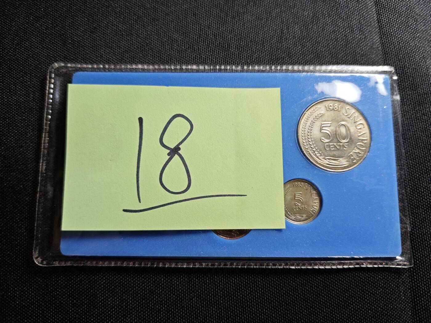 KK钱币收藏小铺   套币专场 2月预留时间 周末发货 1981新加坡动物版大小面值一套 好品