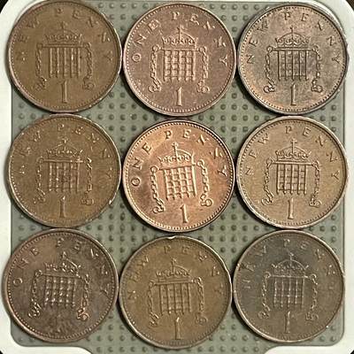 2026年第35场各国散币拍卖（总第185场） - 英国1便士9枚