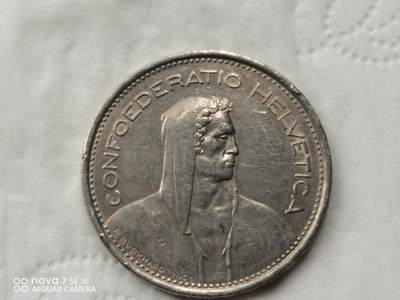 外国银币 - 1968年瑞士5法郎