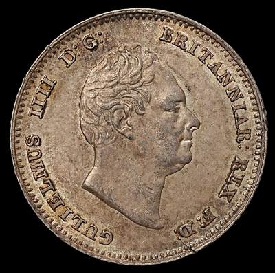 修遠堂世界钱币第107期 - 1836年英国4便士银币，未流通品，可惜背面有人为划痕